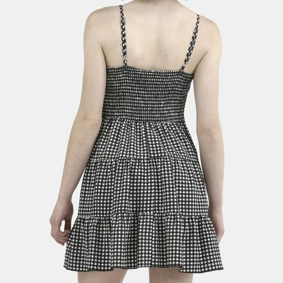 NWT, SZ L, Mini Tiered Sundress, Black & White Gingham - Picture 4 of 4